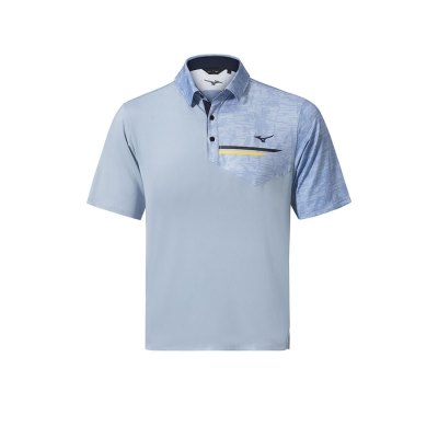 Camisa Polo Mizuno QD Hazard Bloc Hombre - Azules Claro - Chile M824IOMNLX